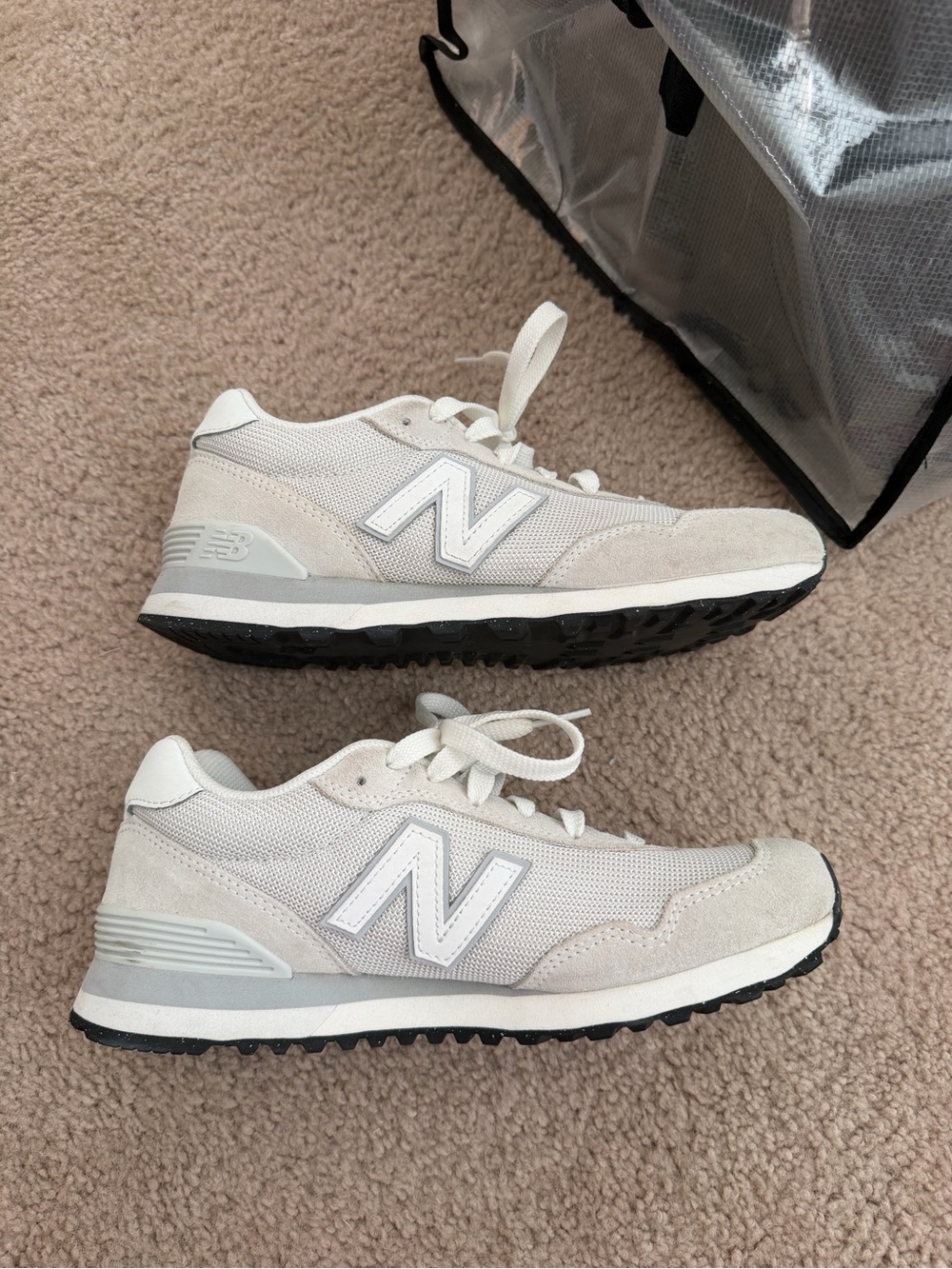 New Balance Women's Sneakers in Off-White and Light Gray
